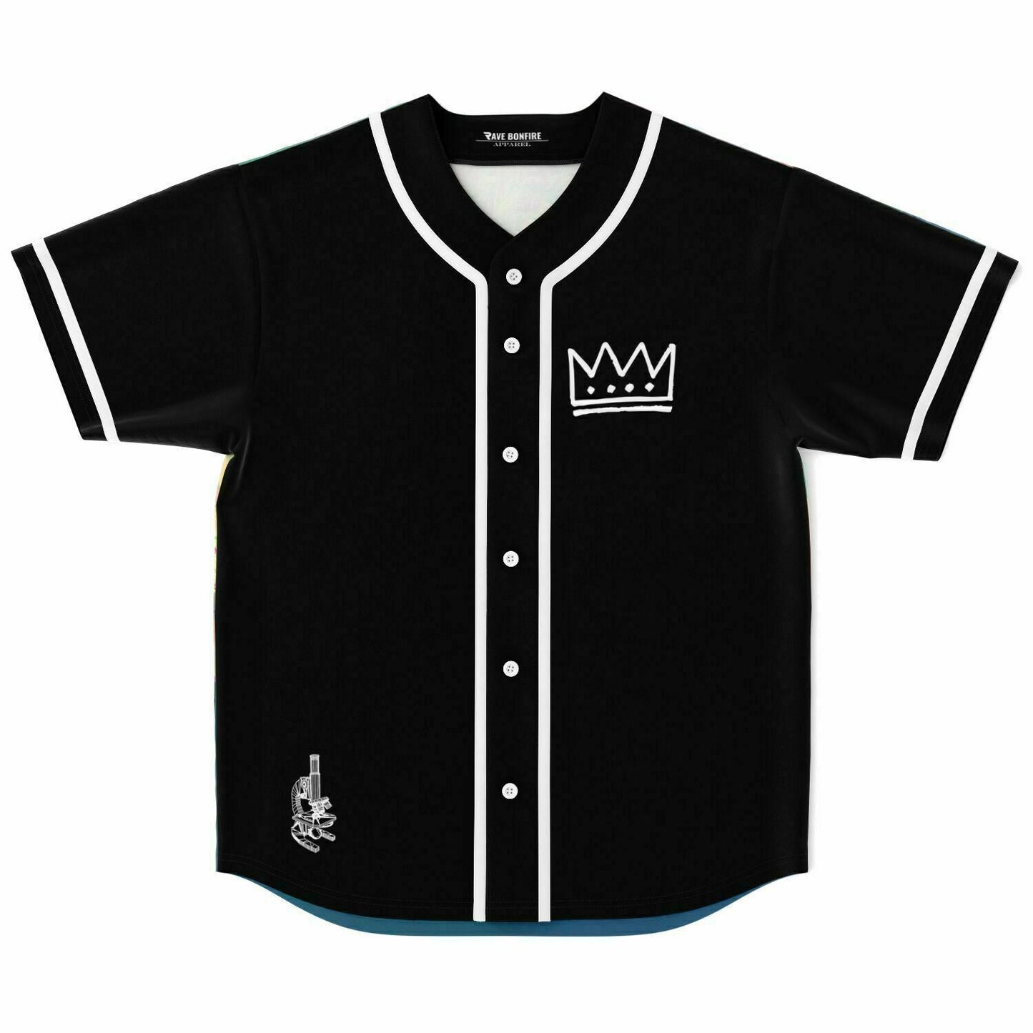 Charles The First Black Line Art Rave Baseball Jersey