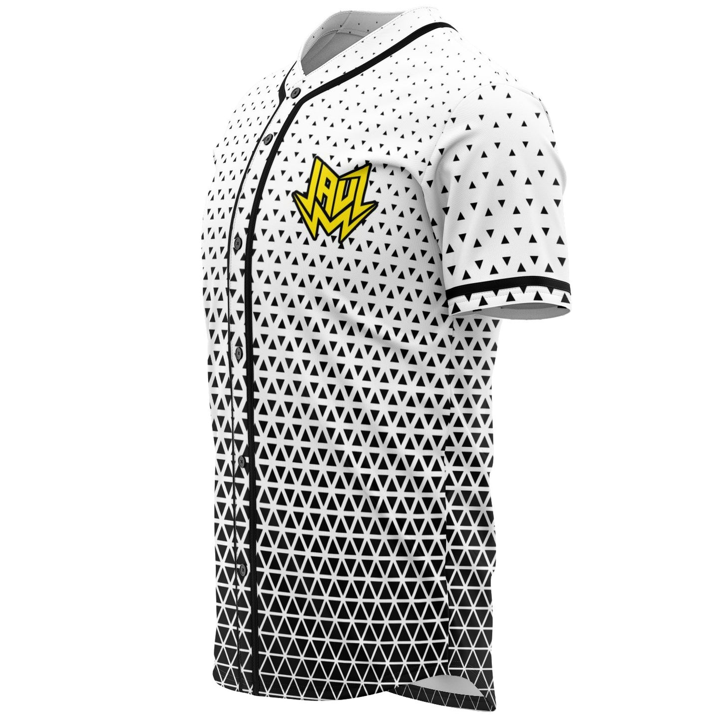 Jauz White Black Triangular Rave Baseball Jersey