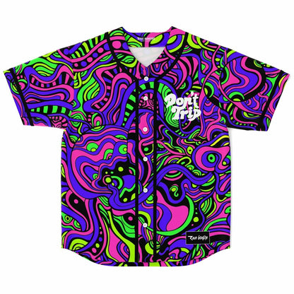 Neon Pink Dense Liquid Rave Baseball Jersey