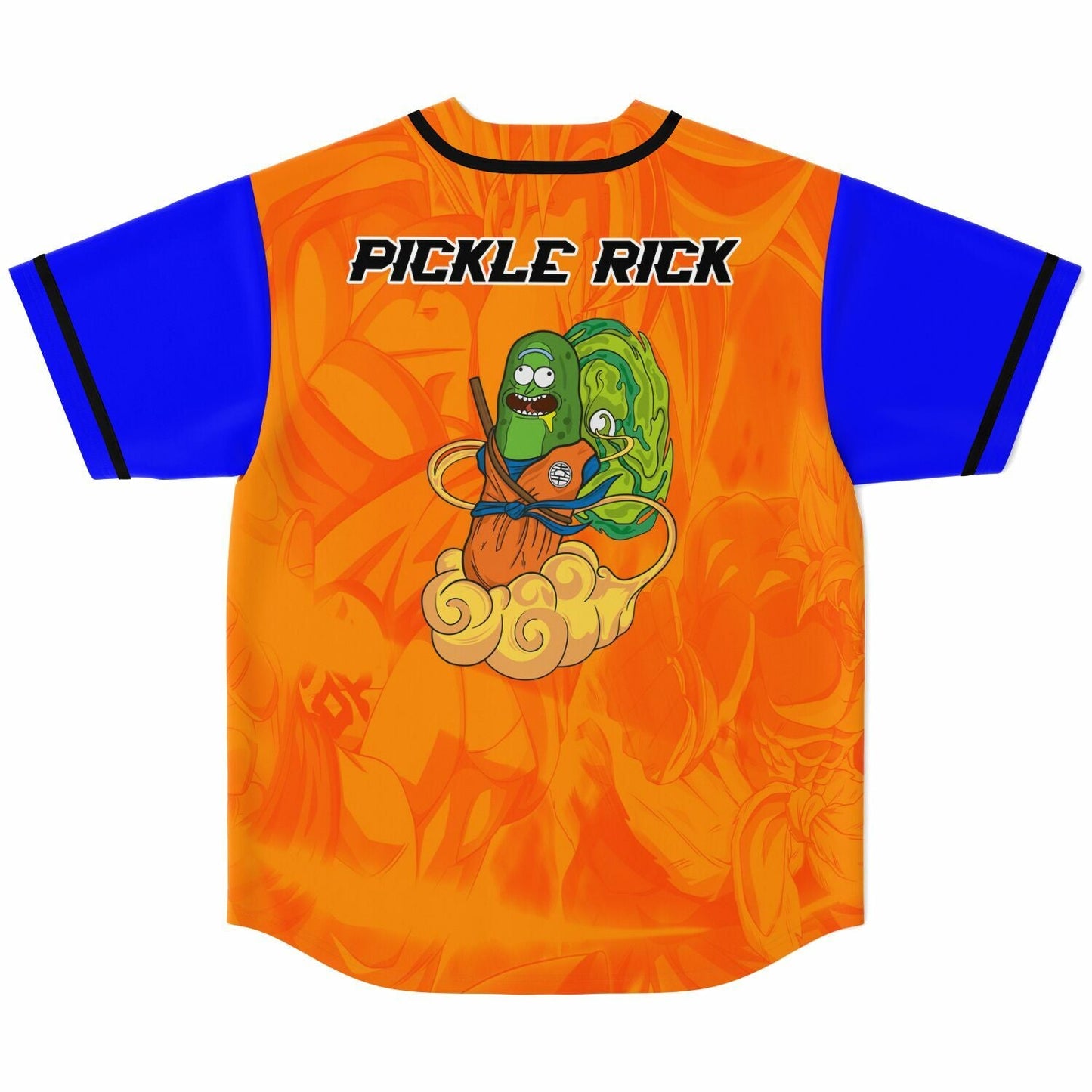 Bright Orange Dragon Ball Rave Baseball Jersey