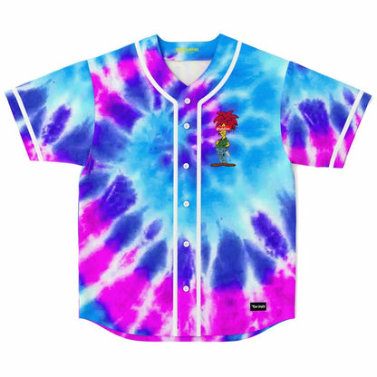Blue Cartoon Character Rave Baseball Jersey