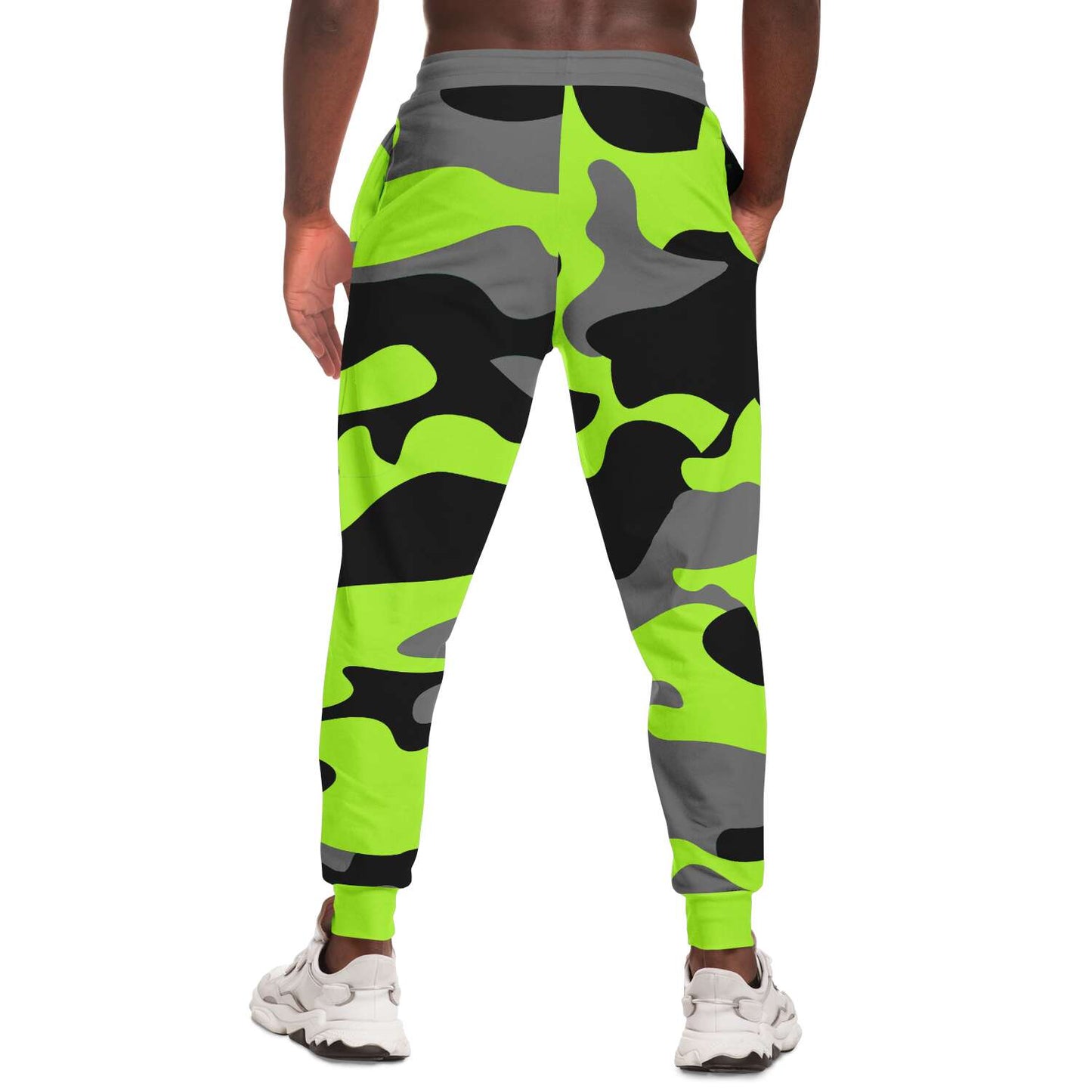 Neon Lime Camouflage Rave Joggers