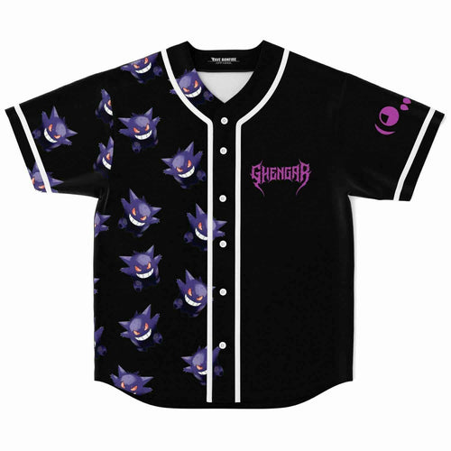 Black Repeating Purple Rave Baseball Jersey