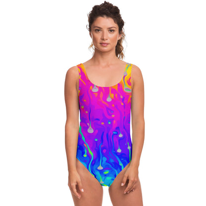 Gradient Hot Dripping Rave Swimsuit