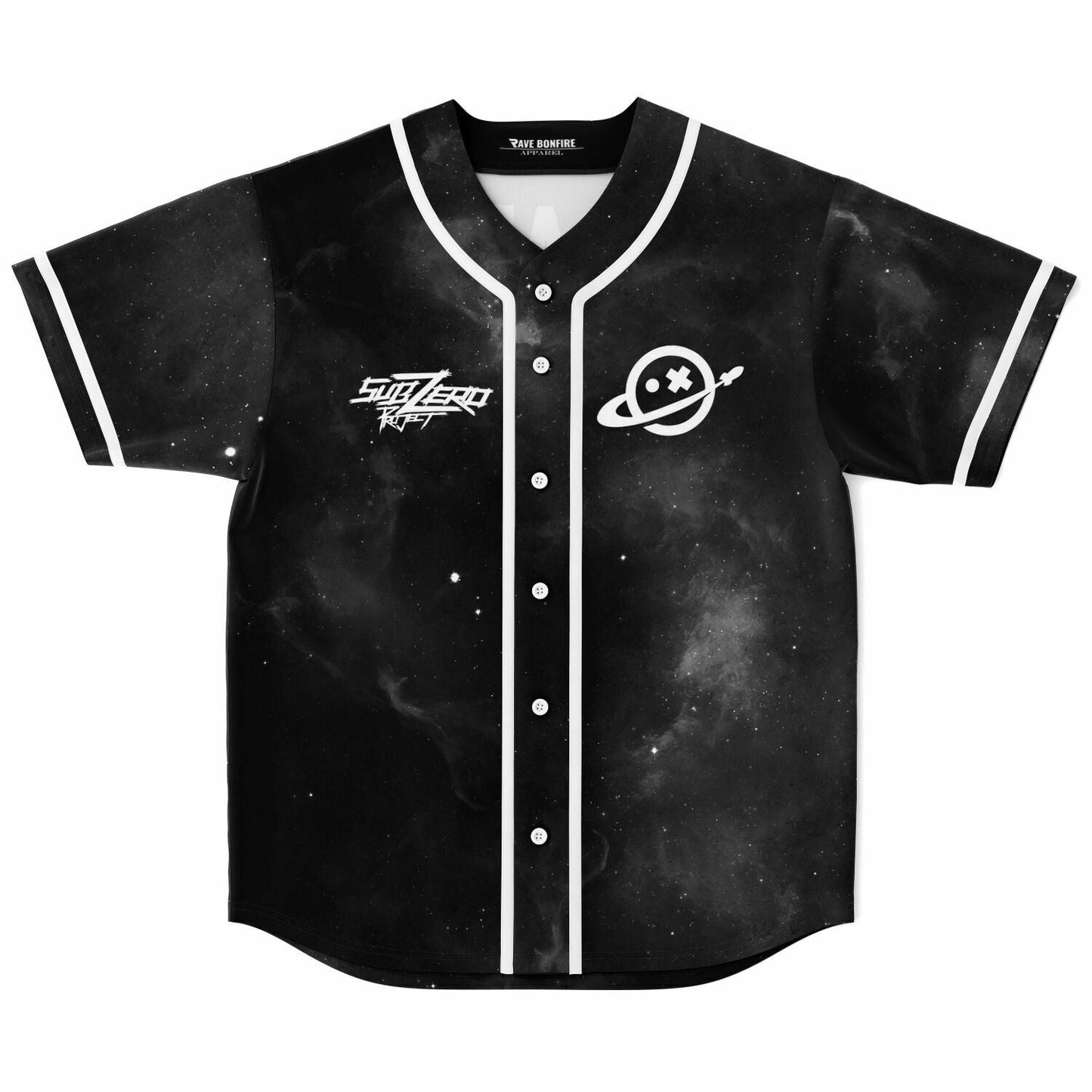 Sub Zero Project Black Grey Monochrome Starfield Rave Baseball Jersey