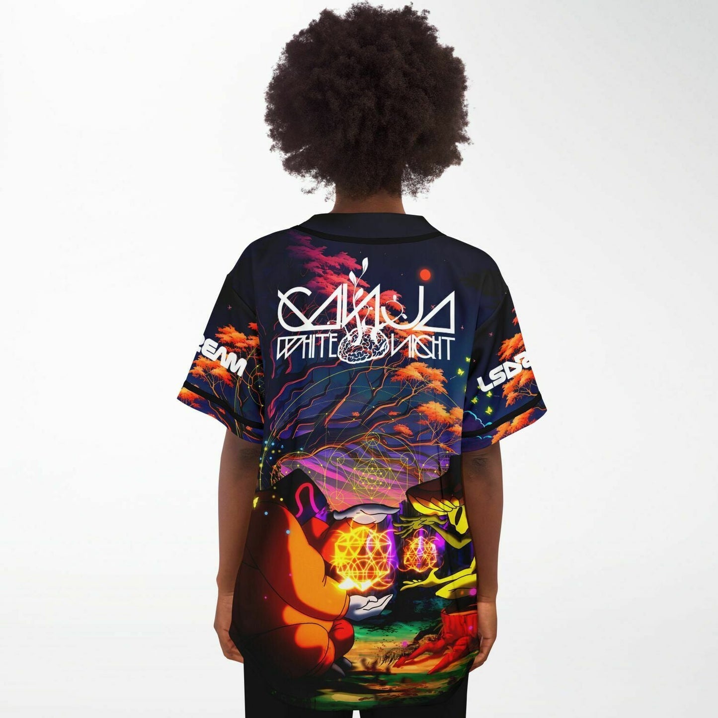 Deep Purple Psychedelic Dreamscape Rave Baseball Jersey