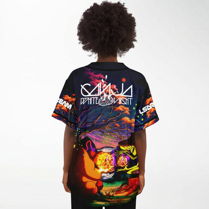 Deep Purple Psychedelic Dreamscape Rave Baseball Jersey
