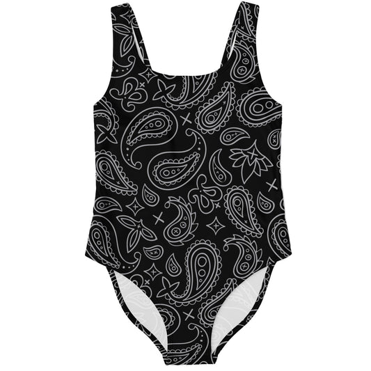 Black Paisley Bandana Rave Swimsuit