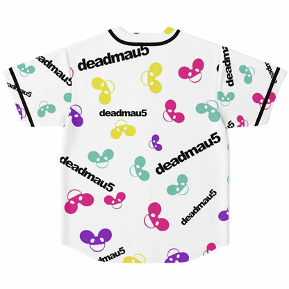 deadmau5 White Scattered Mouse Rave Baseball Jersey