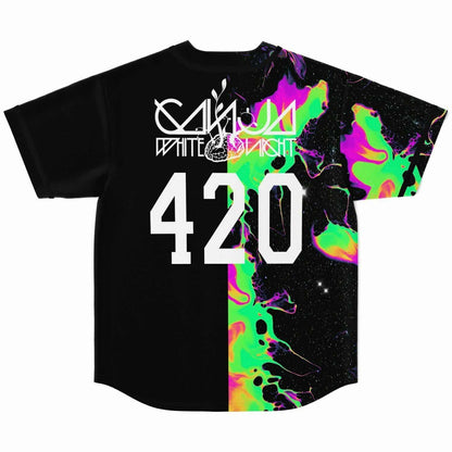 Black Acid Melt Rave Baseball Jersey