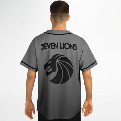 Seven Lions Grey Lion Head Rave Baseball Jersey