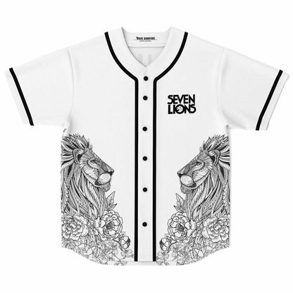 Seven Lions White Two Detailed Rave Baseball Jersey