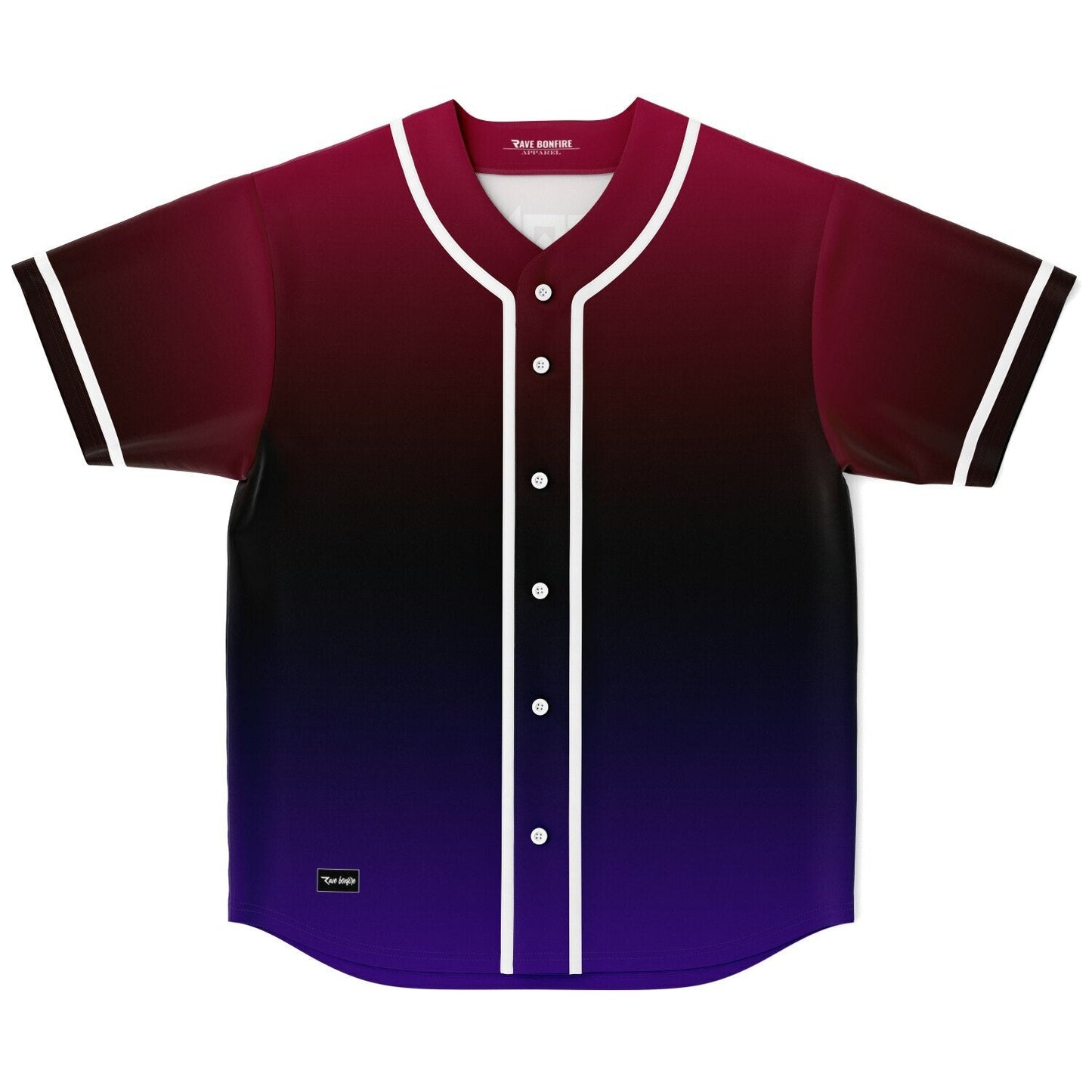 Crybanger Maroon Stylized Phoenix Rave Baseball Jersey