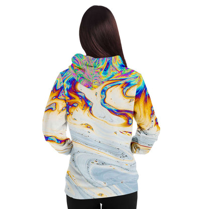 Stay Weird Rainbow Oil Slick Rave Hoodie