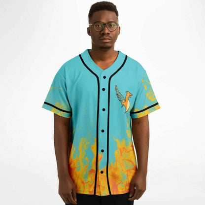 ILLENIUM Turquoise Orange Fire Rave Baseball Jersey