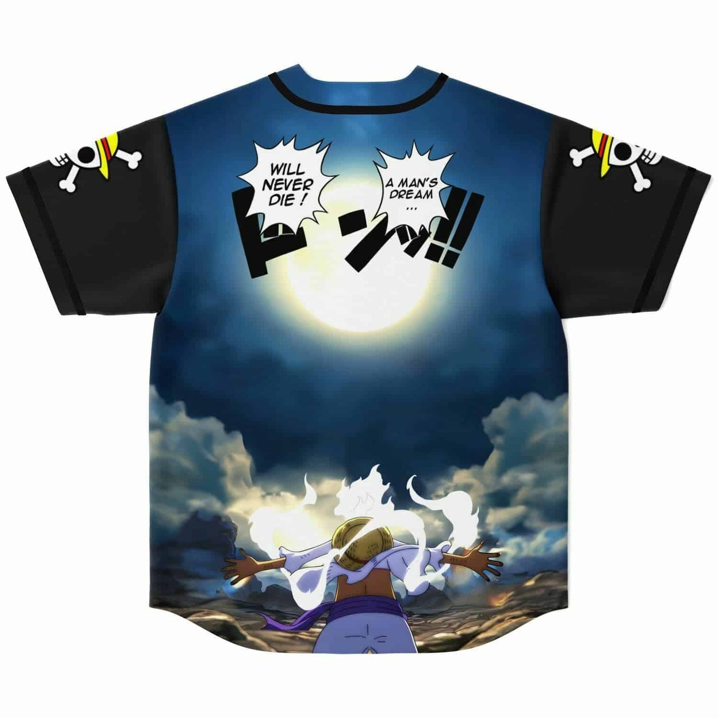 Deep Blue Anime Fan Rave Baseball Jersey