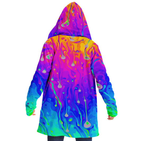Rainbow acid trip hooded cloak