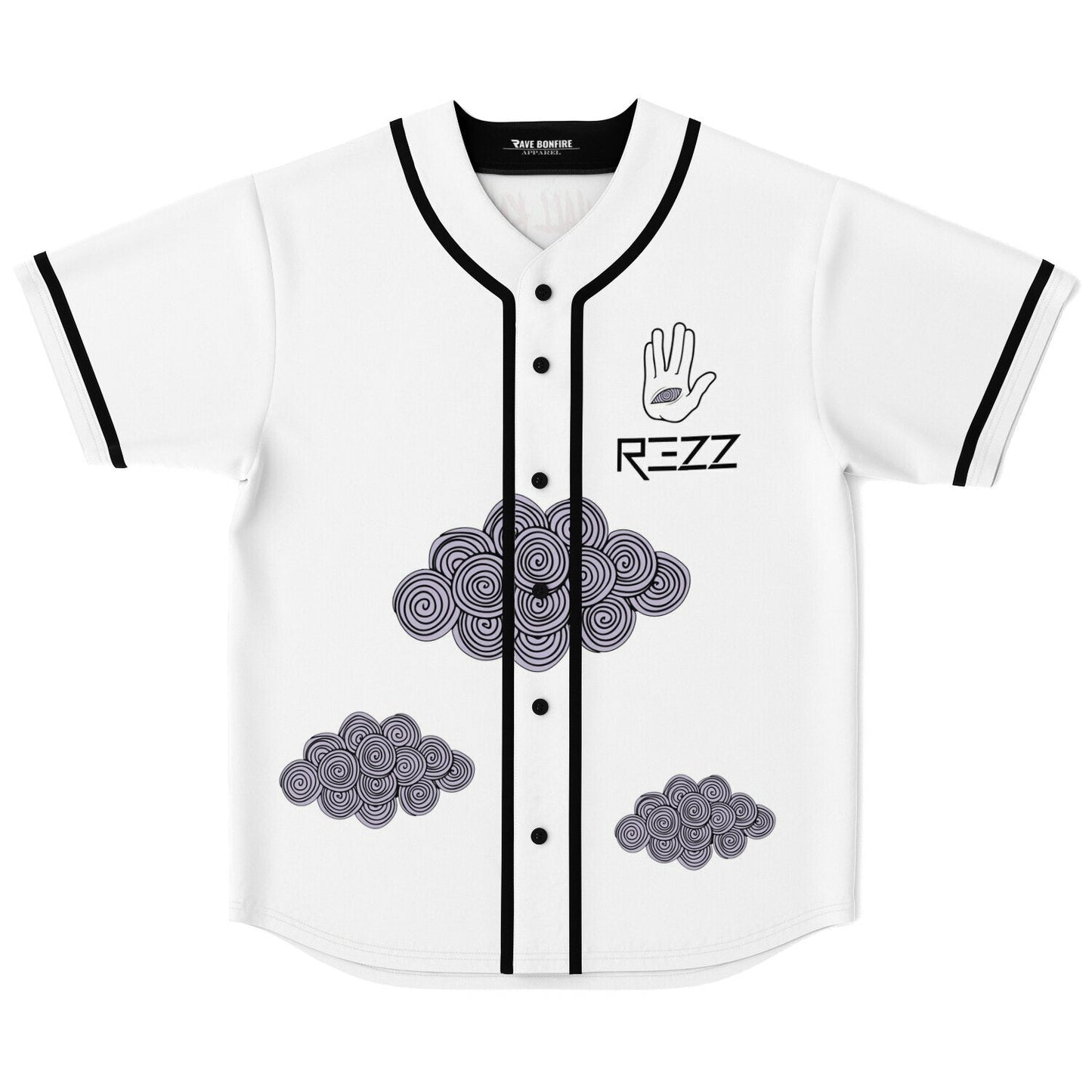 REZZ White Rave Baseball Jersey