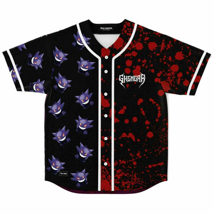Black Purple Repeating Ghost Rave Baseball Jersey