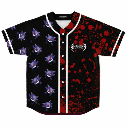 Black Purple Repeating Ghost Rave Baseball Jersey
