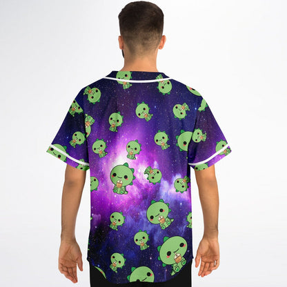 Purple Blue Repeating Kawaii Rave Baseball Jersey