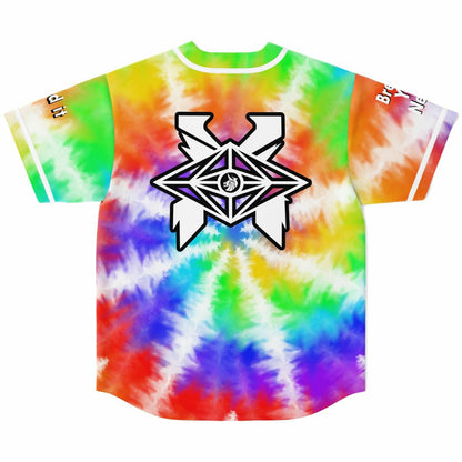 Rainbow Spiral Tie Dye Rave Baseball Jersey