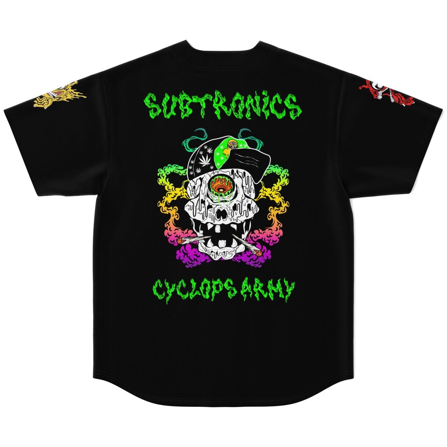 Subtronics Black Two Cupped Rave Baseball Jersey