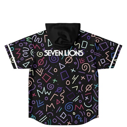 Seven Lions Black Body Rave Hooded Baseball Jersey