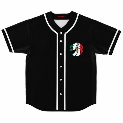 Black Circular Chest Rave Baseball Jersey