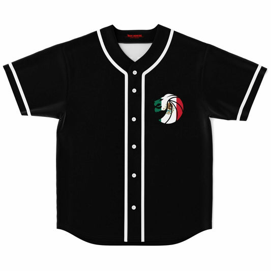 Black Circular Chest Rave Baseball Jersey
