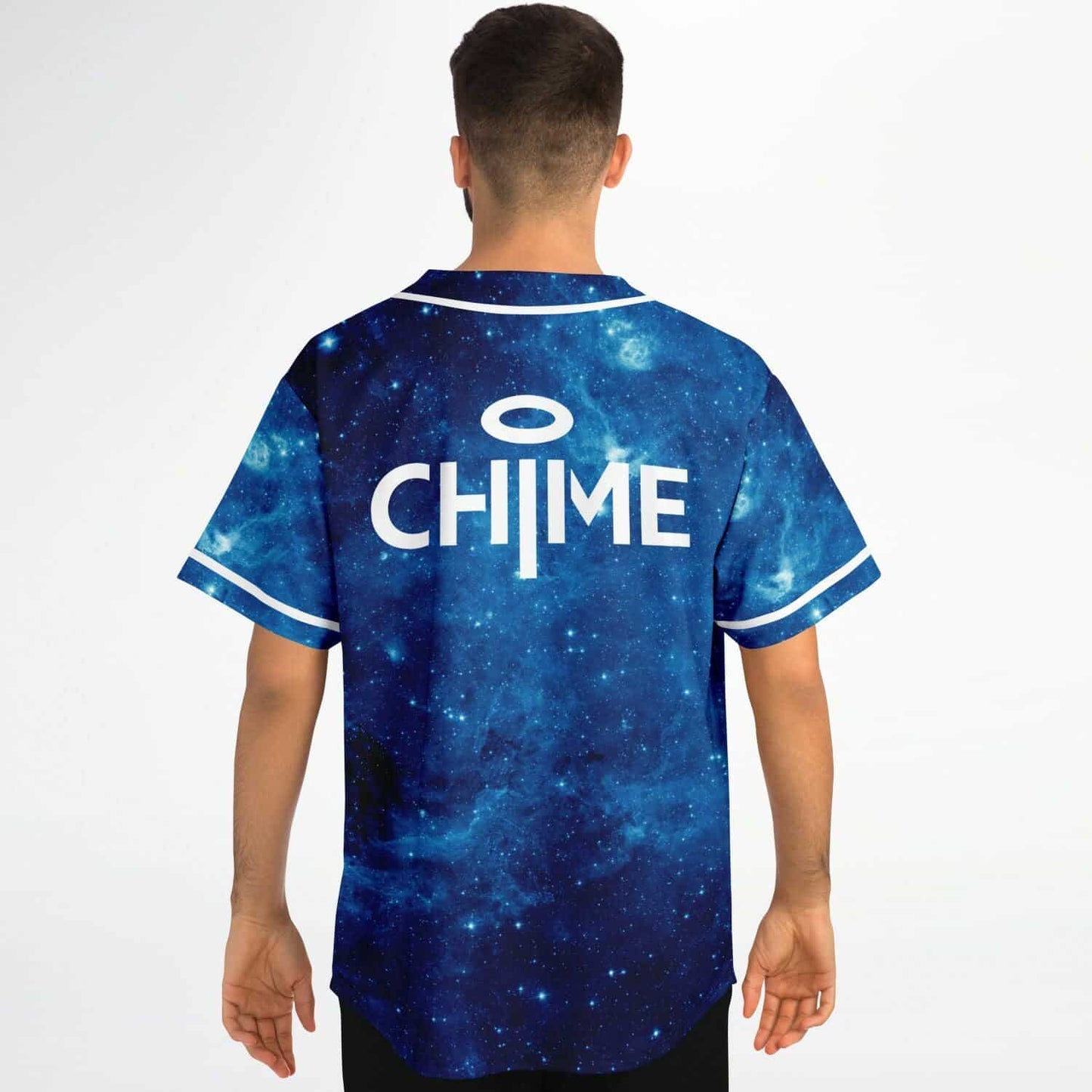 Chime Deep Blue Galaxy Rave Baseball Jersey