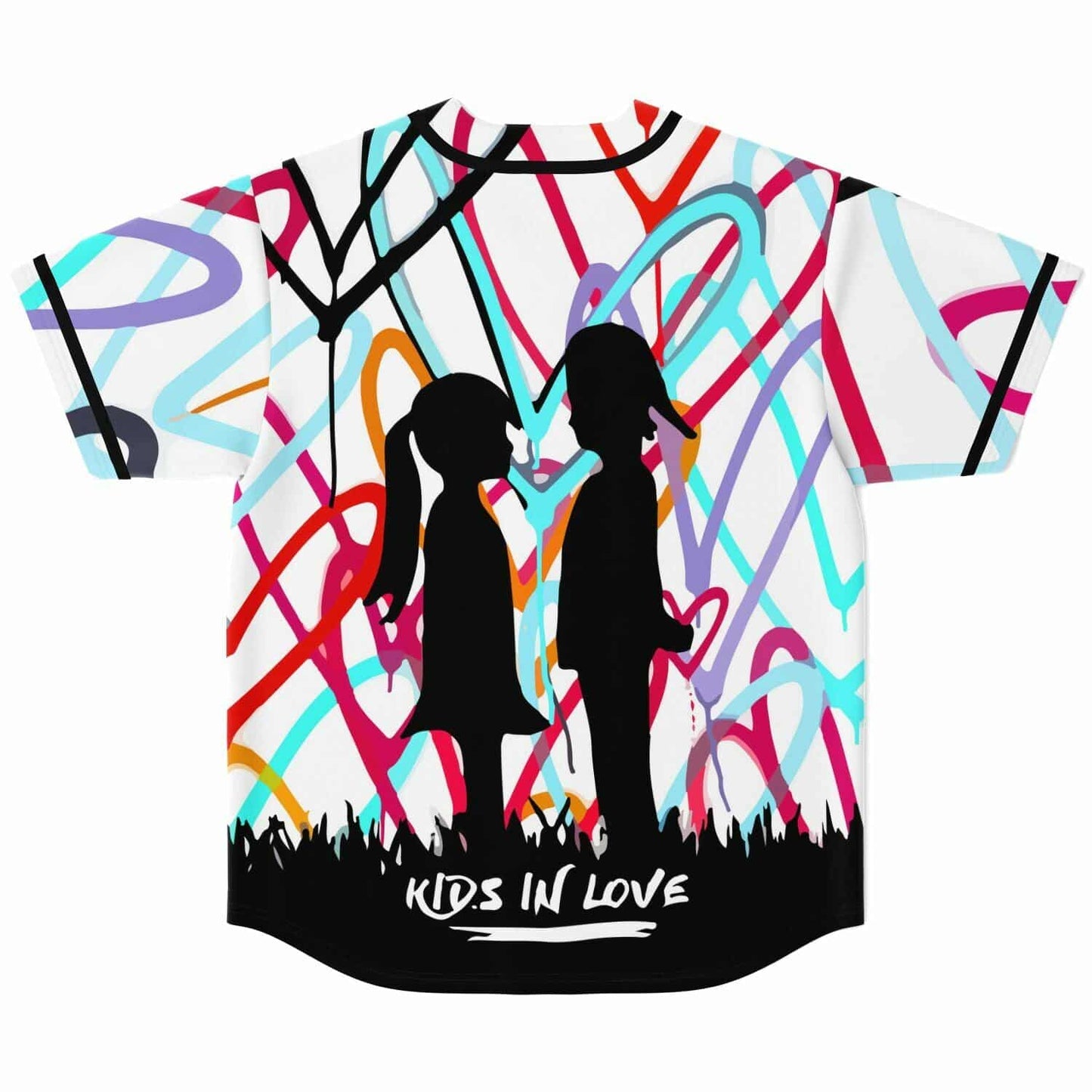 Kygo White Colorful Scribbled Rave Baseball Jersey