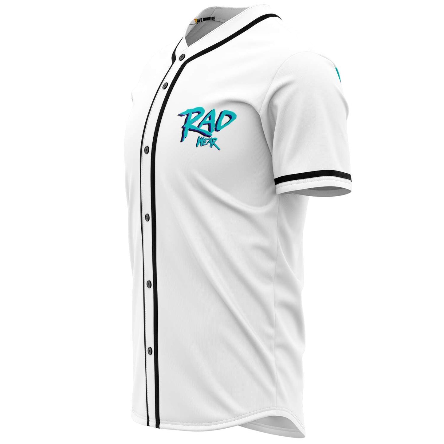 White Brush Script Rave Baseball Jersey