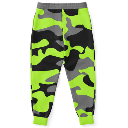 Neon Lime Camouflage Rave Joggers