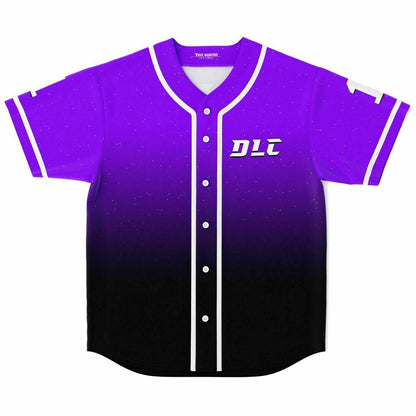 DLC Bright Purple Geometric White Rave Baseball Jersey