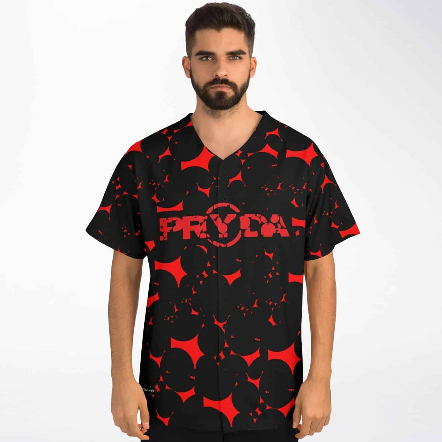 Pryda Black Bright Orbs Rave Baseball Jersey