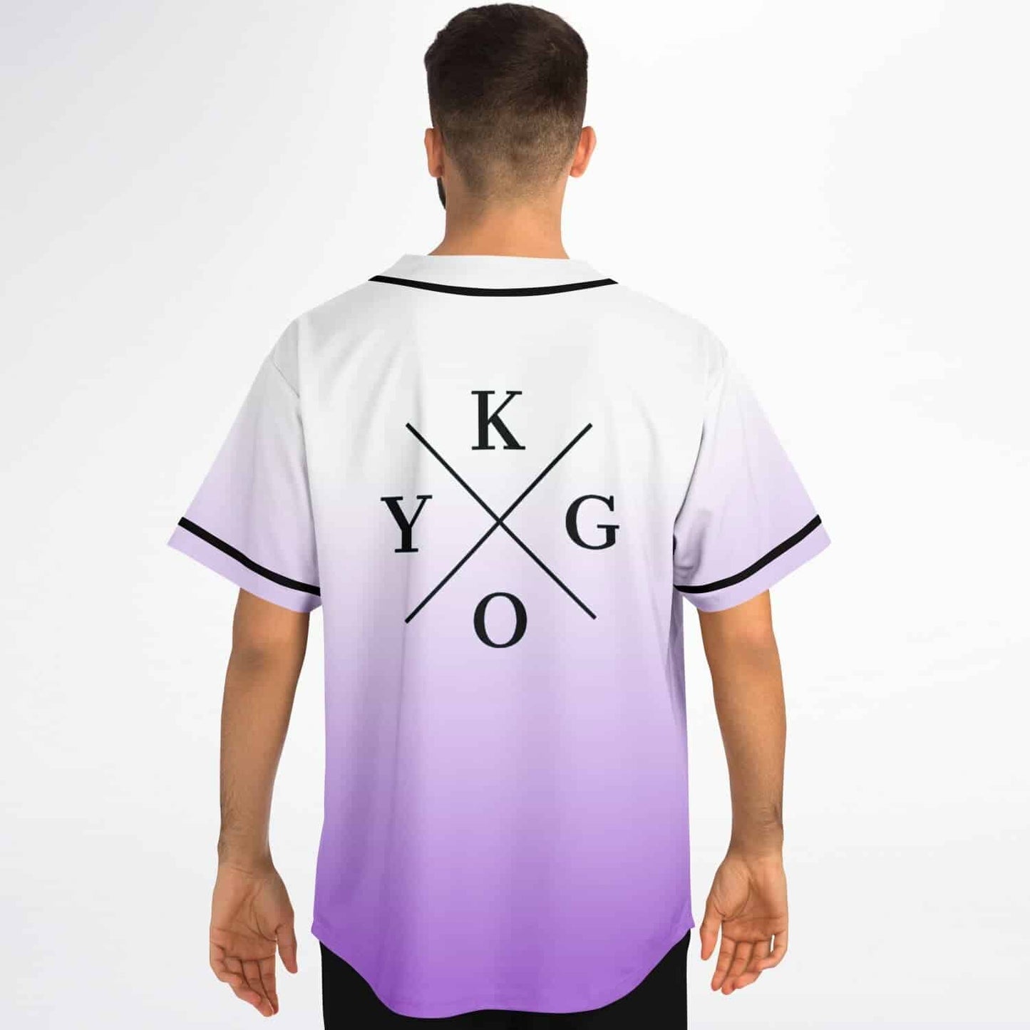 Kygo White Lavender Minimal Crossed Rave Baseball Jersey
