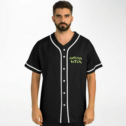 OG Nixin Black Chest Slogan Rave Baseball Jersey