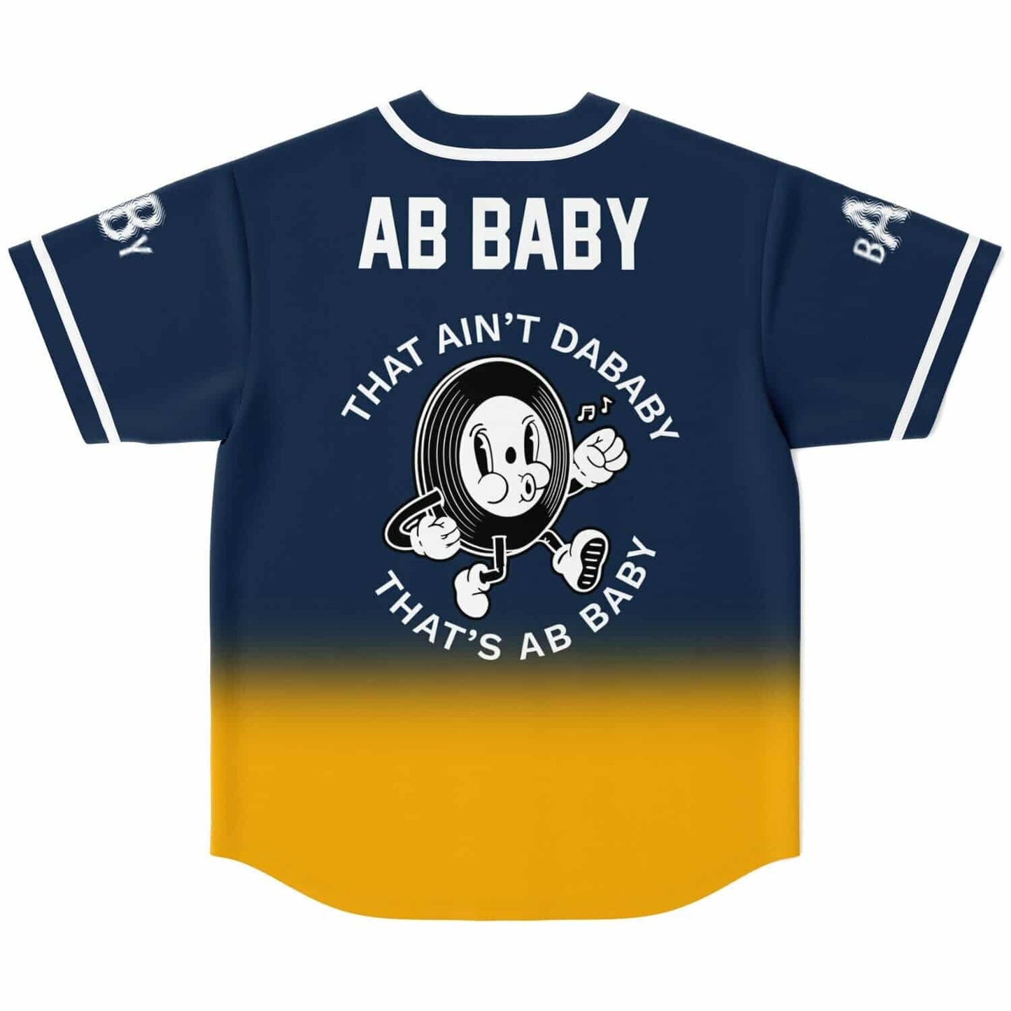 Navy Blue Cartoon Walking Rave Baseball Jersey