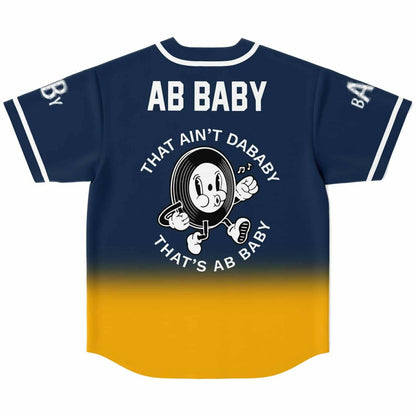 Navy Blue Cartoon Walking Rave Baseball Jersey