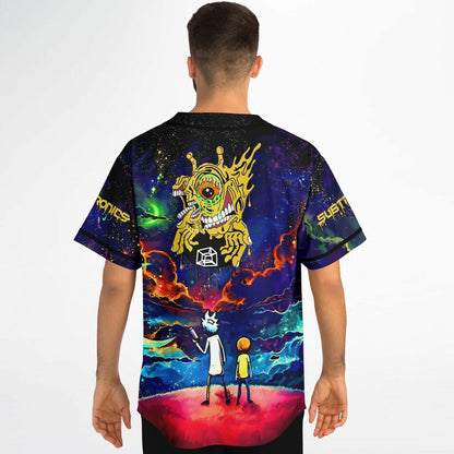 Subtronics Deep Blue Cosmic Nebula Rave Baseball Jersey