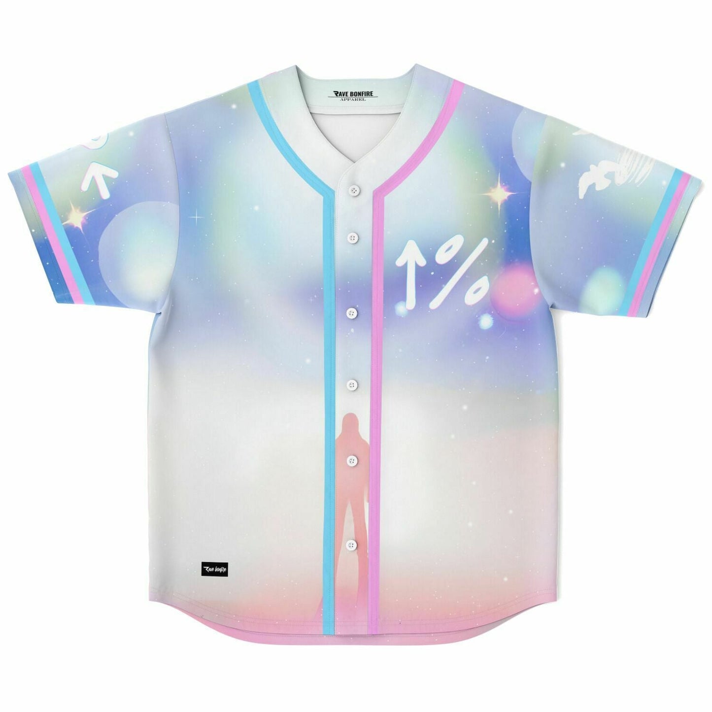 Pastel Dreamy Ethereal Cloudy Rave Baseball Jersey
