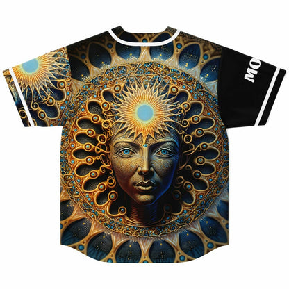 Black Ornate Divine Rave Baseball Jersey