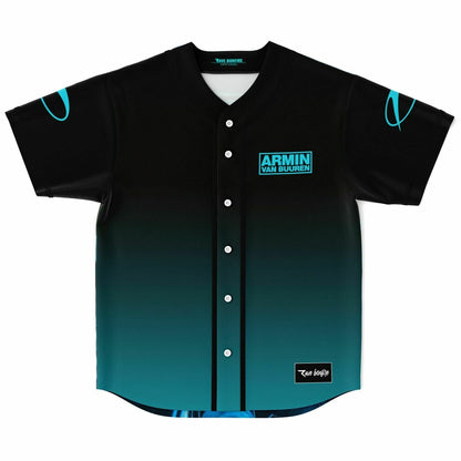 Armin van Buuren Black Teal Box Wordmark Rave Baseball Jersey