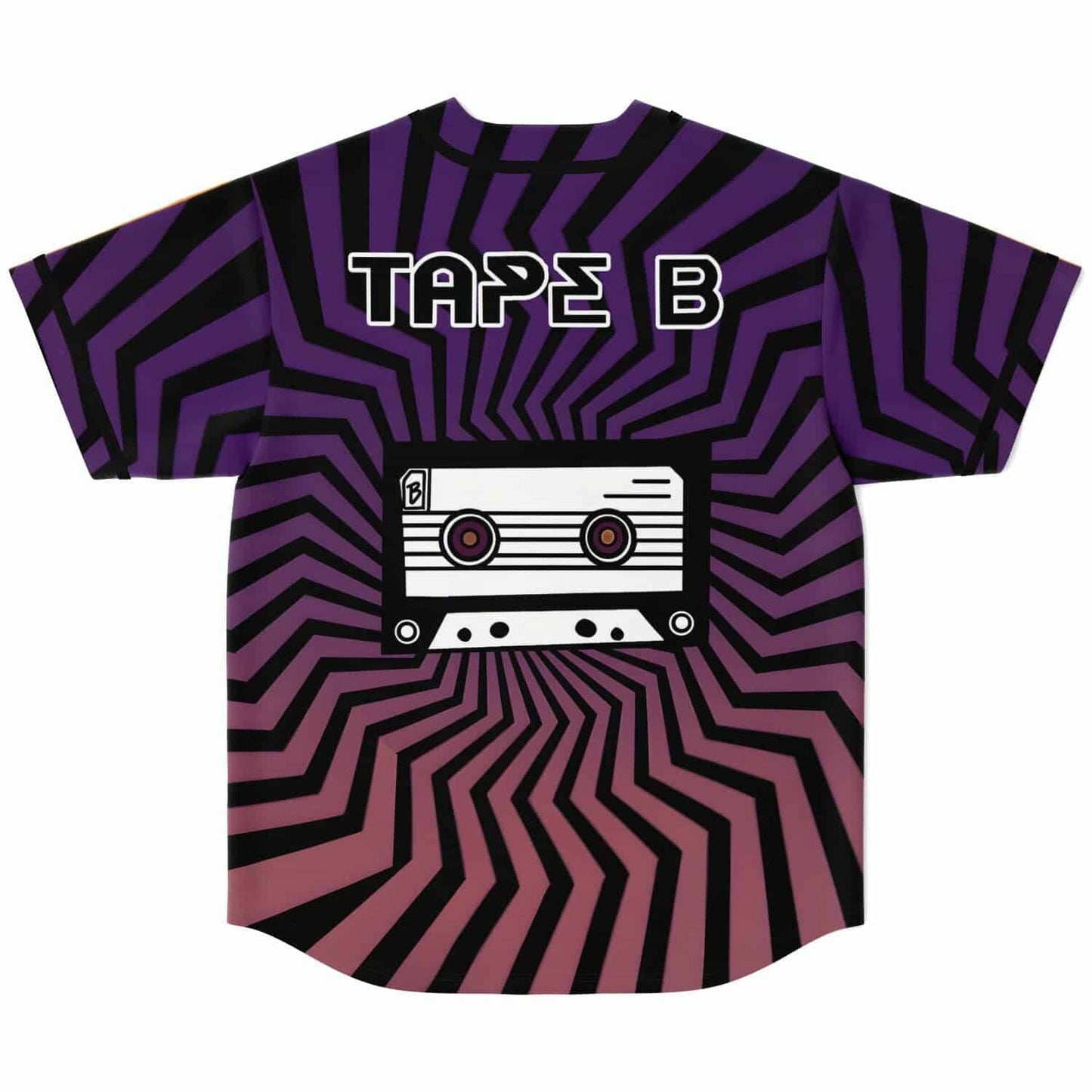 Tape B Orange Cassette Rave Baseball Jersey