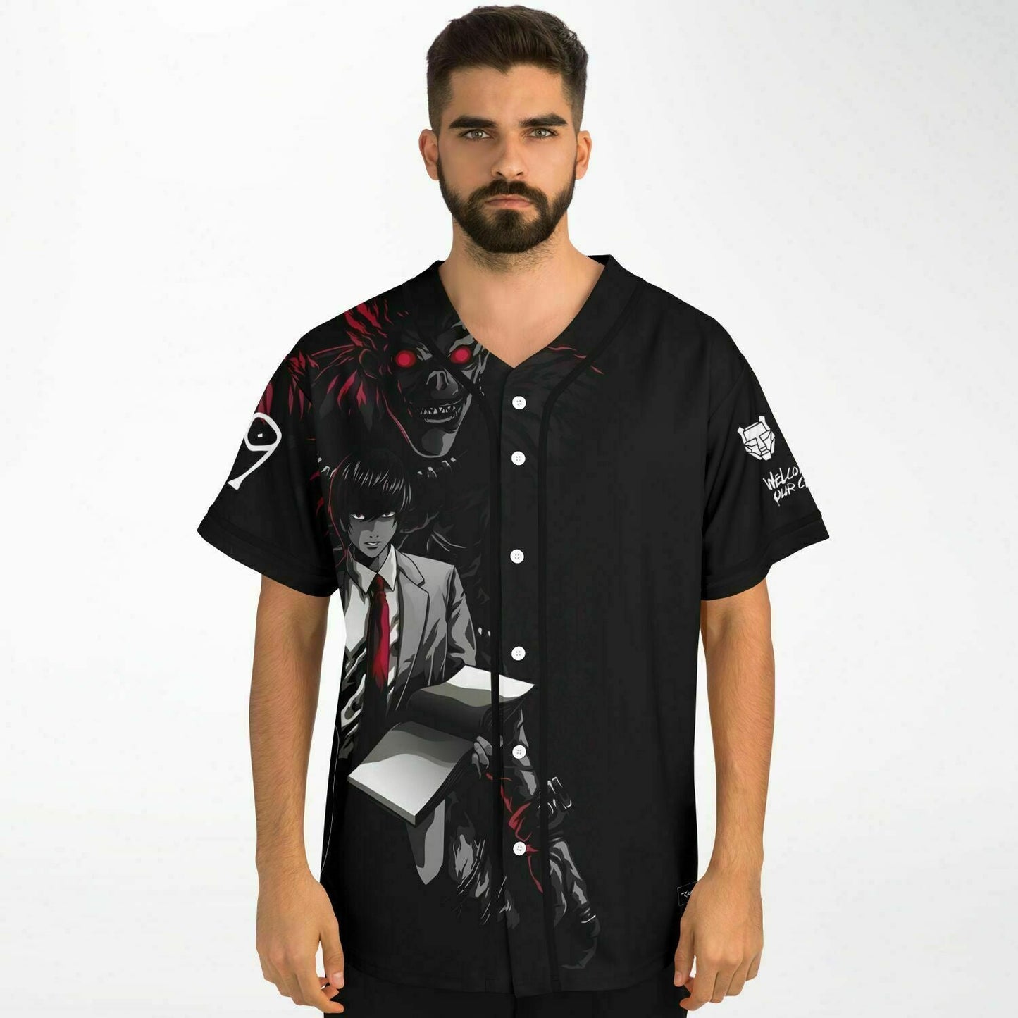 PhatBoii Black Anime Scene Rave Baseball Jersey