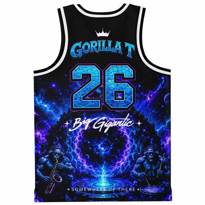 Big Gigantic Black Muscular Gorillas Rave Basketball Jersey