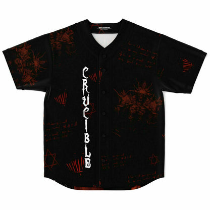 Black Occult Horror Rave Baseball Jersey