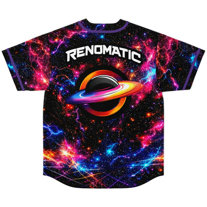 Renomatic Black Cosmic Galaxy Rave Baseball Jersey