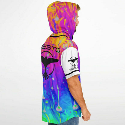 Tiesto Rainbow Tie Psychedelic Liquid Rave Hooded Baseball Jersey
